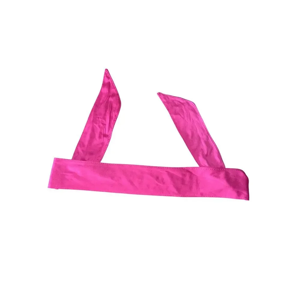 Let’s go girls hot pink stretchy headband tie party spring break bachelorette